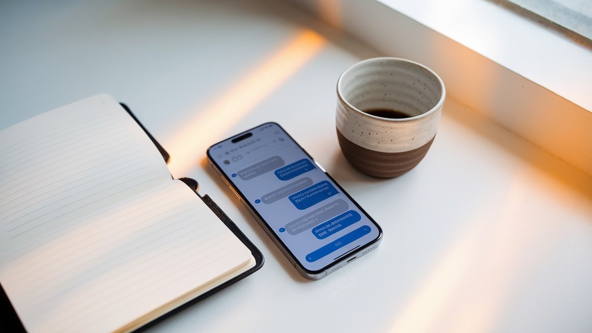 Smartphone com conversa automatizada no WhatsApp representando qualificação de leads por IA