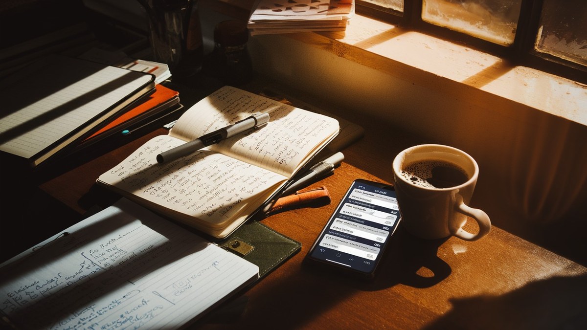 Sales desk with lead notes and unanswered messages