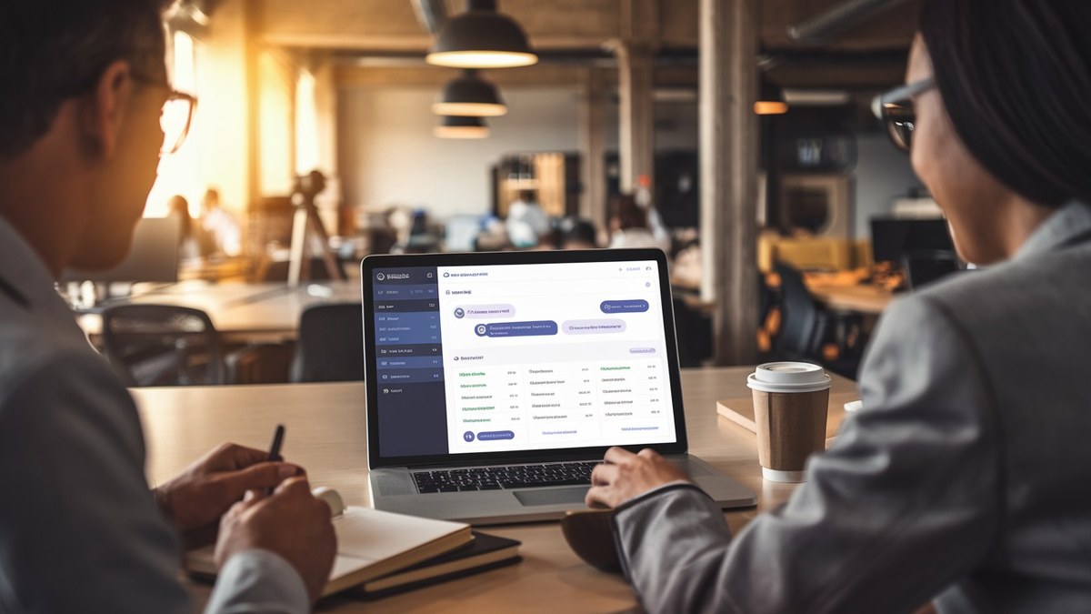 Equipe comercial analisando histórico de conversas e funil de vendas no painel do CRM
