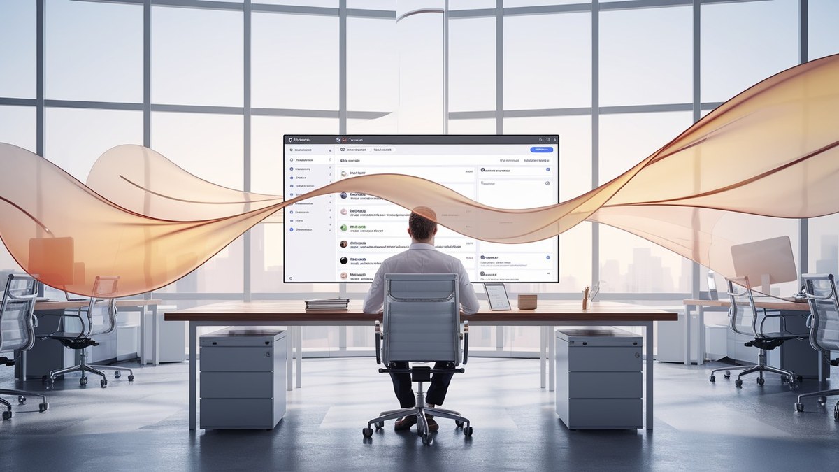 Painel de CRM unificado exibindo conversas de WhatsApp, Instagram e chat do site numa única tela